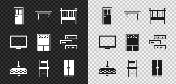 设置闭门木桌婴儿床摇篮图片下载