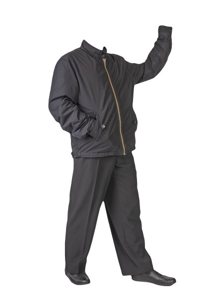 男夹克，裤子和皮鞋被隔离在白色背景上。图片下载