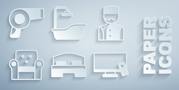 酒店客房床，礼宾，扶手椅，智能电视图片下载