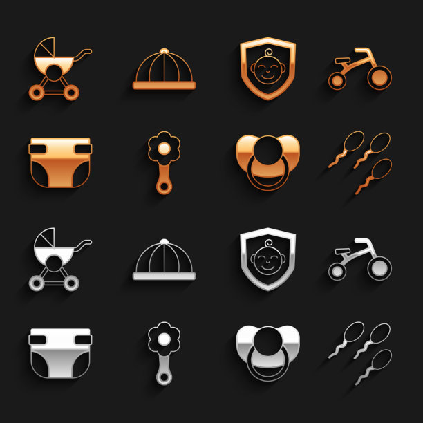 为孩子，精子，婴儿设置摇响器，玩具，自行车图片下载