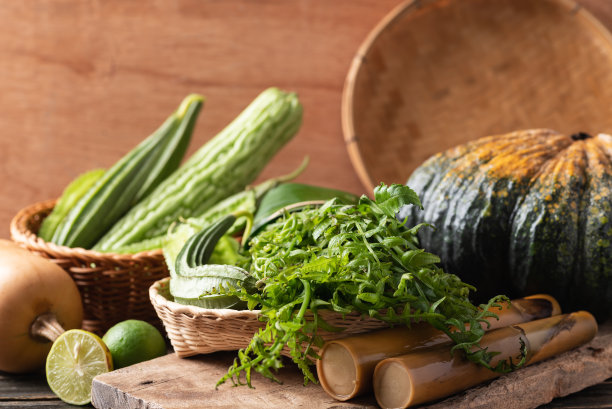 新鲜有机东南亚蔬菜图片下载