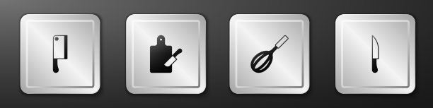 厨房设有切肉刀、砧板和菜刀图片下载