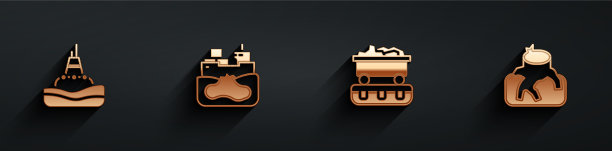 在海上失事的油轮上设置浮筒图片下载