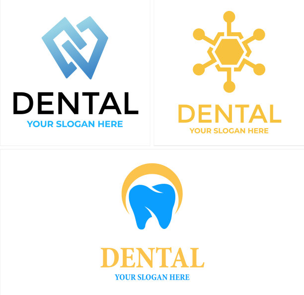 牙科诊所牙齿图标标志设计图片下载