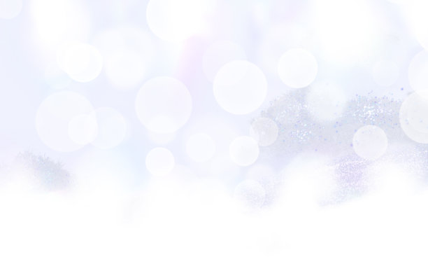 冬季节日的浅白色背景与雪花和模糊纹理图片下载