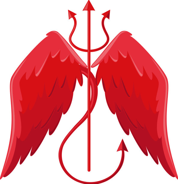 魔鬼和天使的设计元素图片下载