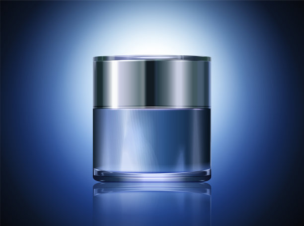 蓝色奶油瓶模型图片下载