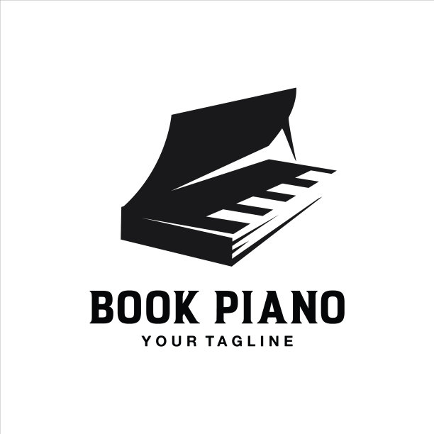 钢琴书标志图标模板图片下载