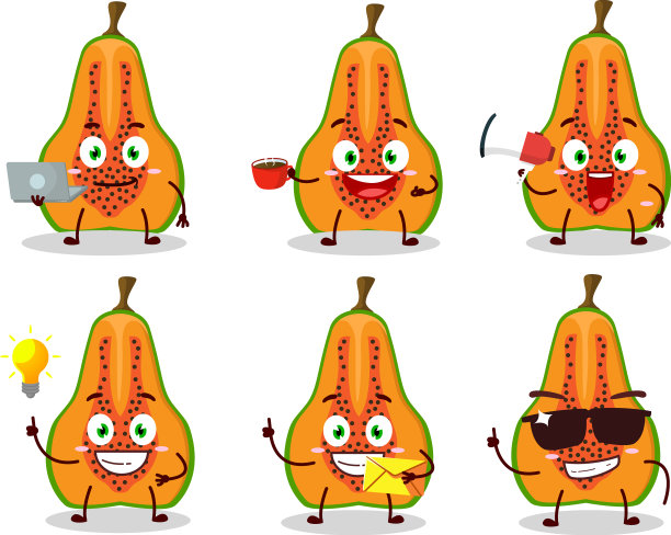 各种卡通人物木瓜片图片下载