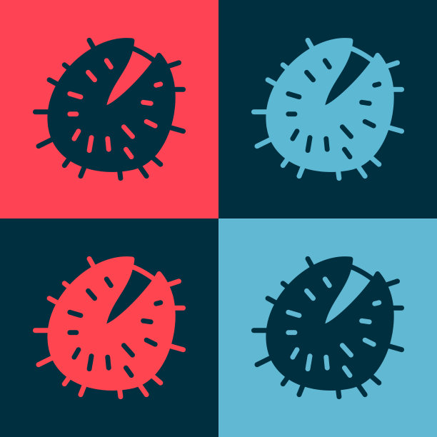 波普艺术栗色图标孤立的颜色背景图片下载