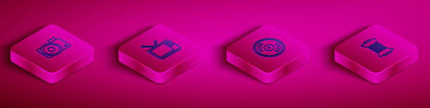 设置等距线照片相机复古电视乙烯基图片下载