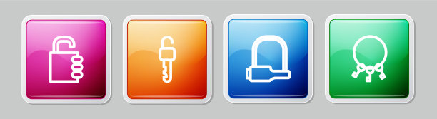设置线路安全密码锁解锁钥匙图片下载