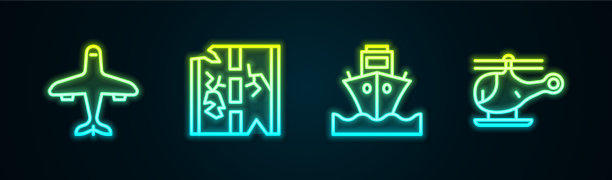 设航线、飞机断路、货轮图片下载