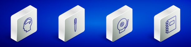 设等距线人脑笔响警报图片下载