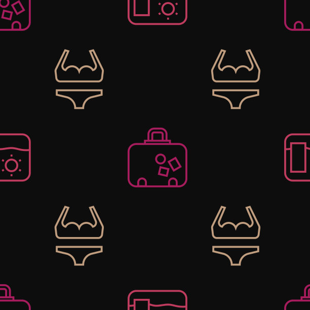 带上旅行明信片泳衣和旅行箱图片下载