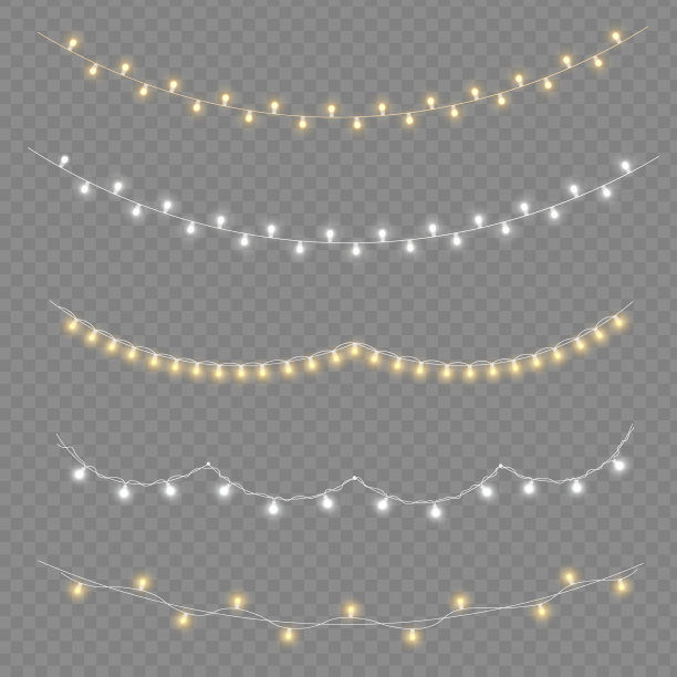 圣诞节发光灯圈led霓虹灯图片下载