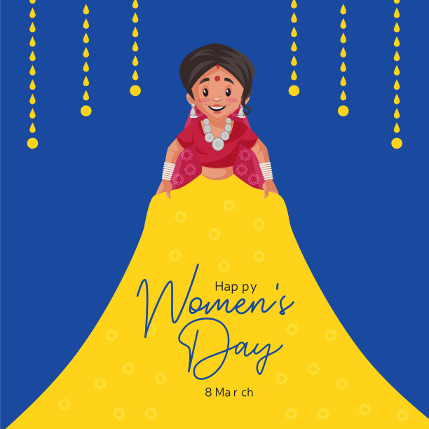 妇女节快乐横幅设计图片下载