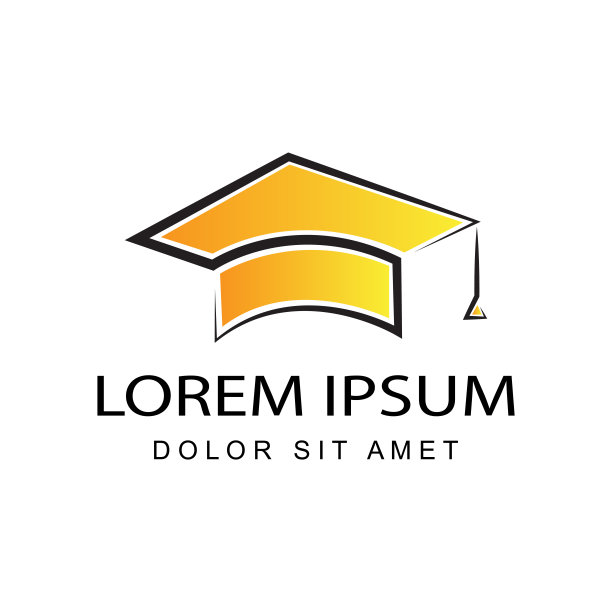 毕业标志模板设计矢量与孤立的背景图片下载