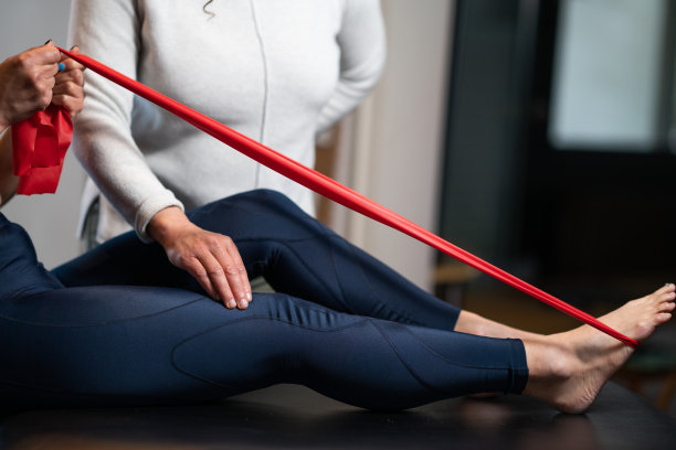 物理治疗脚踝拉伸图片下载