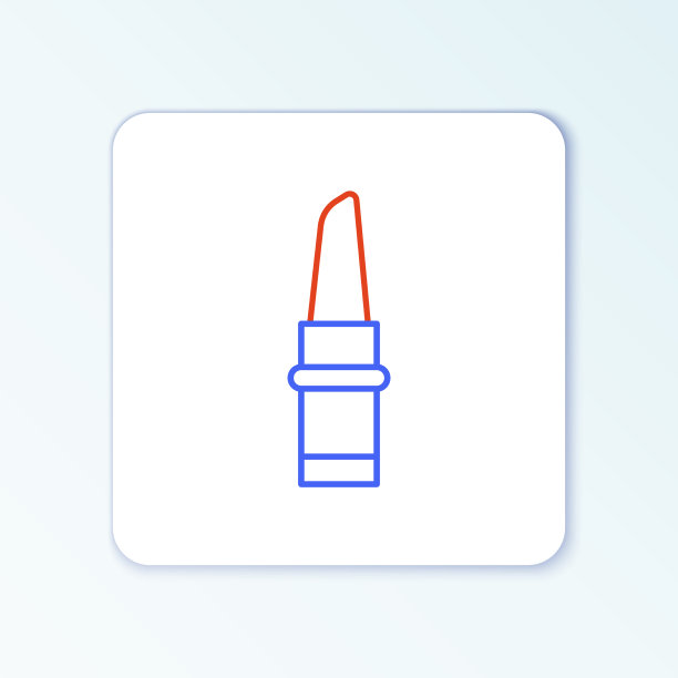 线唇膏图标孤立在白色背景图片下载
