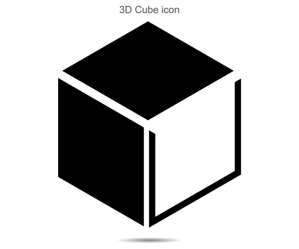 3D立方体图标矢量背景插画图片下载
