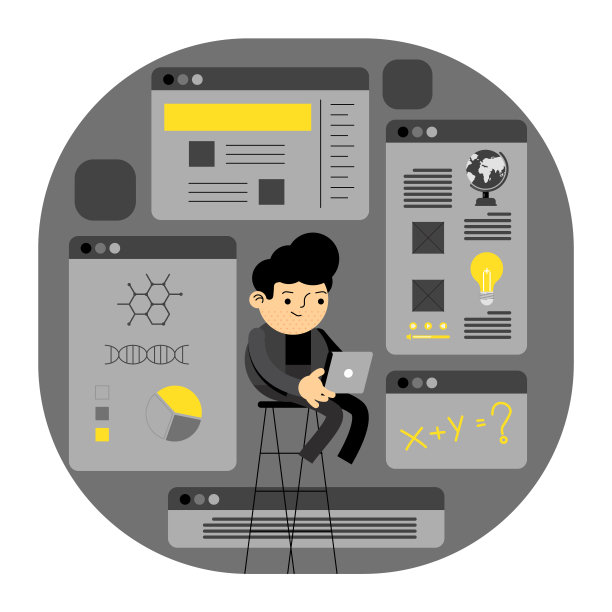 用电脑查找信息的人图片下载