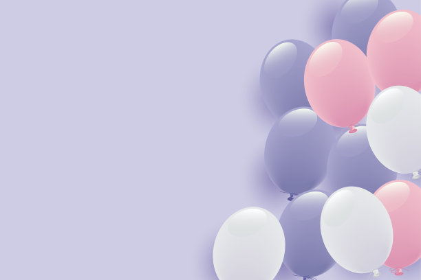 粉彩气球插图背景图片下载