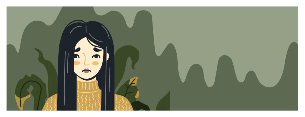 抑郁的人，背景是枯萎的植物。图片下载