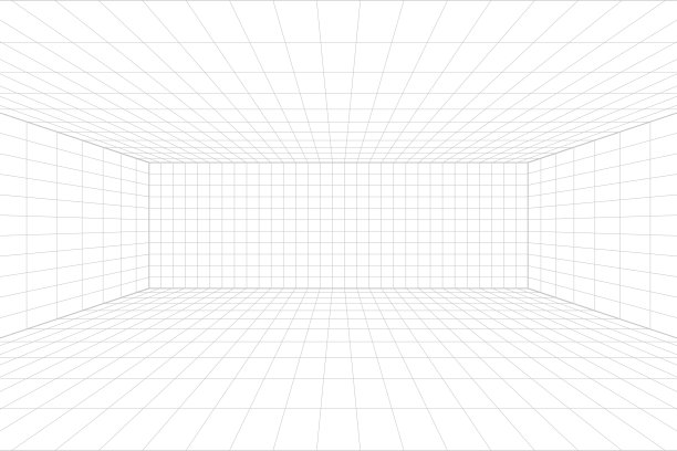 网格透视白色房间背景图片下载
