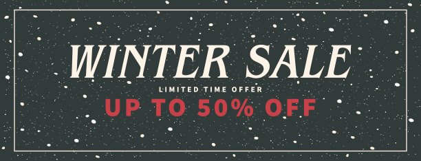 冬季销售旗帜矢量模板。图片下载