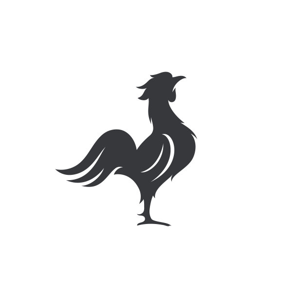 公鸡图标的剪影图片下载