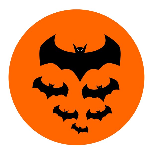 黑蝙蝠轮廓图片下载