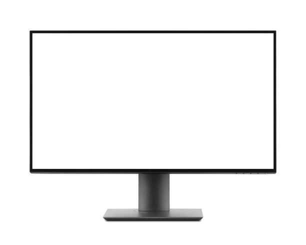 电视4K平板lcd或oled，等离子体写实插图，白空白高清显示器模型与剪辑路径图片下载