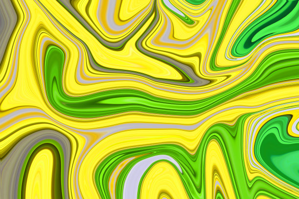 彩色大理石墨水。绿色和黄色的大理石图案纹理抽象的背景。可用于背景或壁纸，流动墨水图片下载