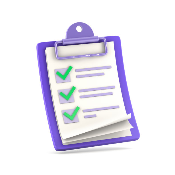 剪贴板与绿色的检查标记孤立在白色的背景图片下载