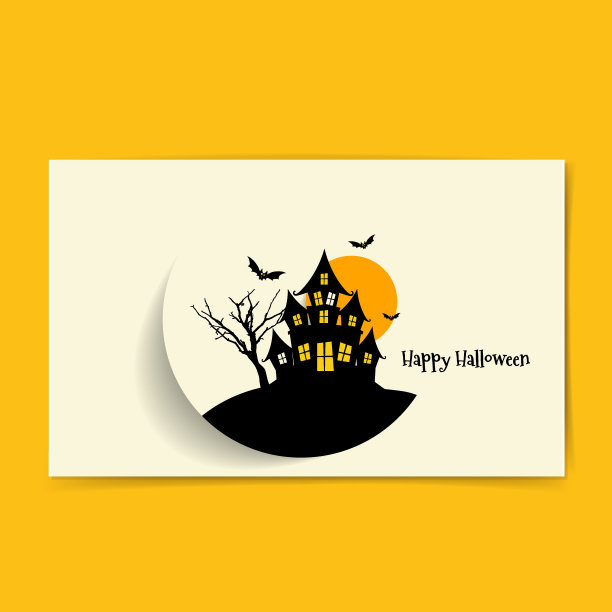 万圣节快乐设计背景。矢量图图片下载