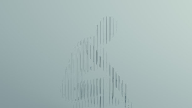 黑线艺术女人跪线框雕塑图片下载