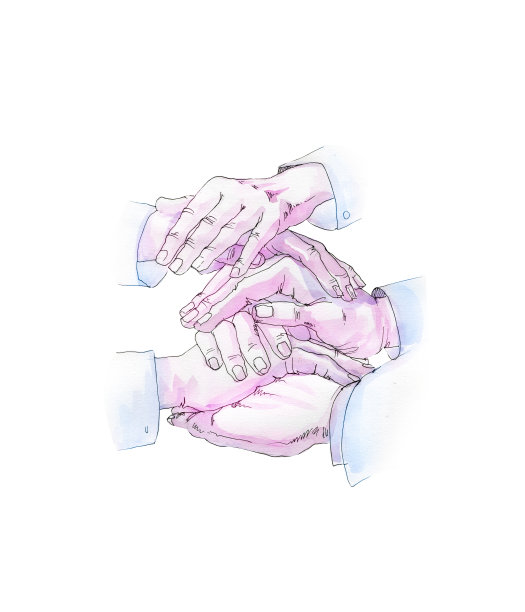 团队握手插图图片下载