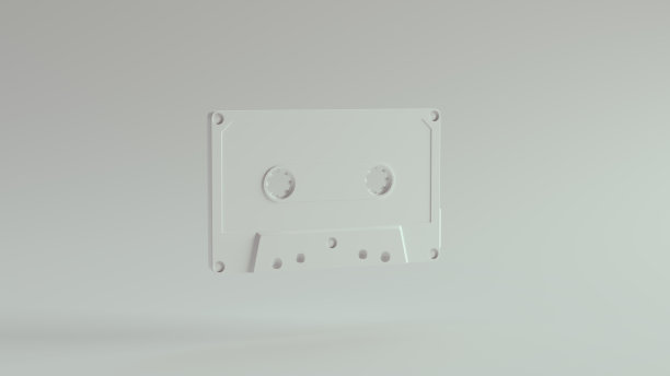 黑色老式磁带前视图图片下载