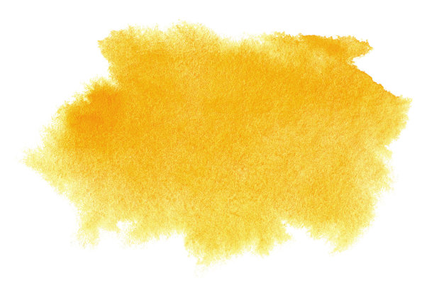 抽象的水彩背景。手绘黄色水彩斑点图片下载