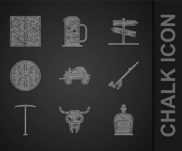 Set wild west covered wagon野牛头骨图片下载