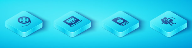 在笔记本电脑上设置等距胶片卷轴录像机图片下载