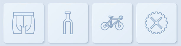 设骑行短裤、自行车叉等线图片下载