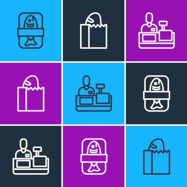 集线鱼塑料托盘容器收银图片下载