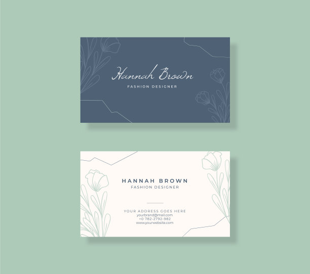 优雅美观的名片模板图片下载