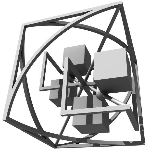 从线框和立方体抽象构图。现代抽象雕塑。3 d渲染。图片下载
