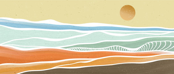 创意极简现代绘画和线条艺术图片下载