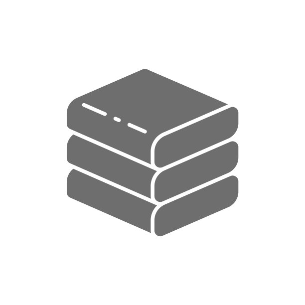 堆叠白色毛巾灰色图标隔离白色图片下载