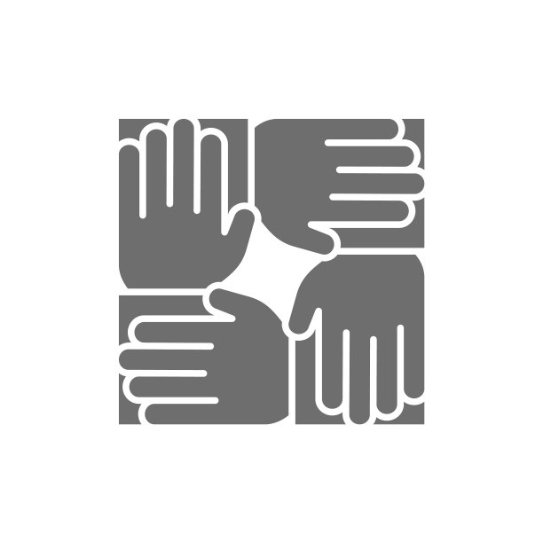 团队合作灰色图标孤立在白色背景图片下载