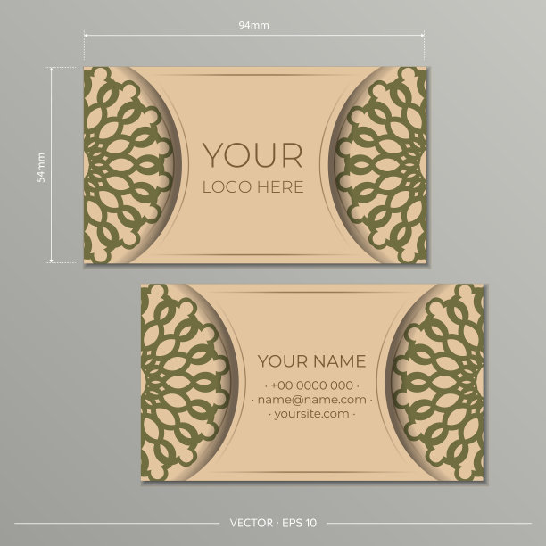 模板印刷设计的名片图片下载